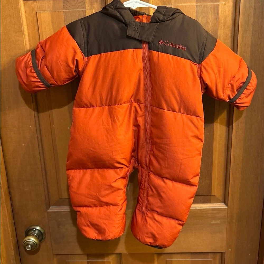 Columbia Orange and Brown Infant Snowsuit